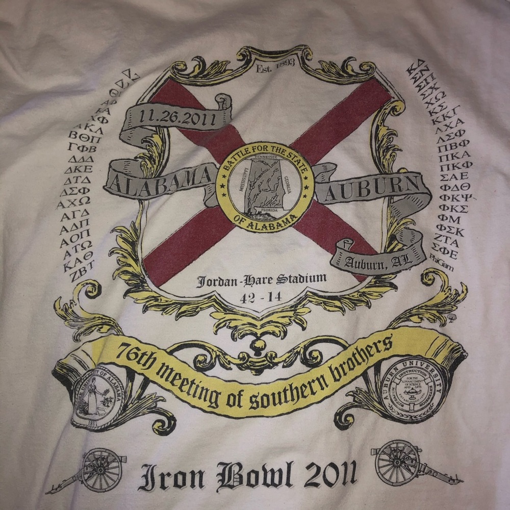 Alabama Greek shirt - Iron bowl Large Long Sleeve